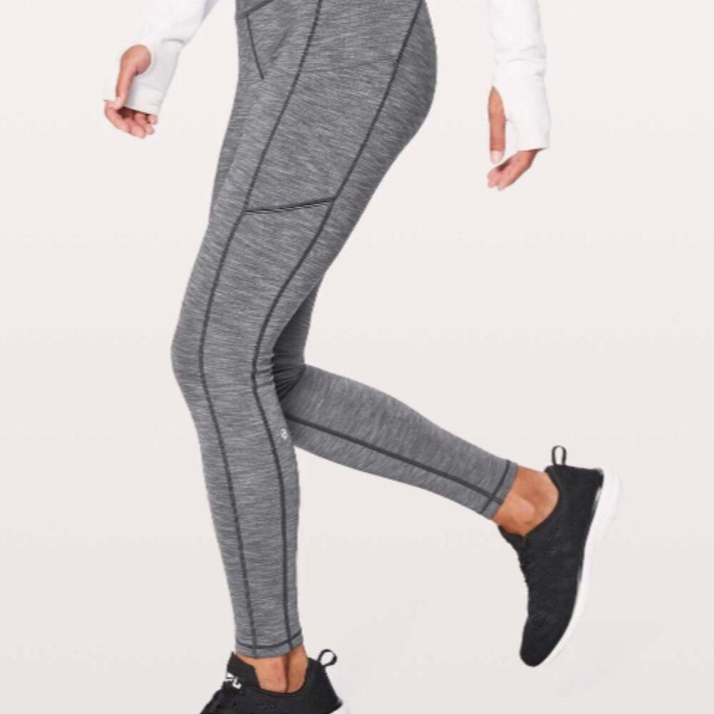 Lululemon Speed Up Tight Luxtreme Brushed 28" in Heathered Deep Coal - Size 6